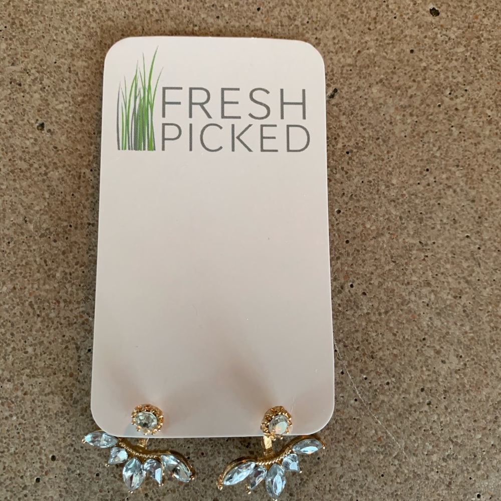Gold and silver floral earrings